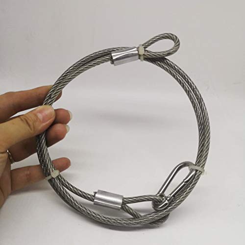 Fune Acciaio 1,5 Millimetri 50M / 100M, 7X7 304 Acciaio Inossidabile Fune Metallica con Rivestimento in PVC Morbida Pesca Rivestito Cavo Clothesline trazione a Fune (Specification : 1.5mm 100M)
