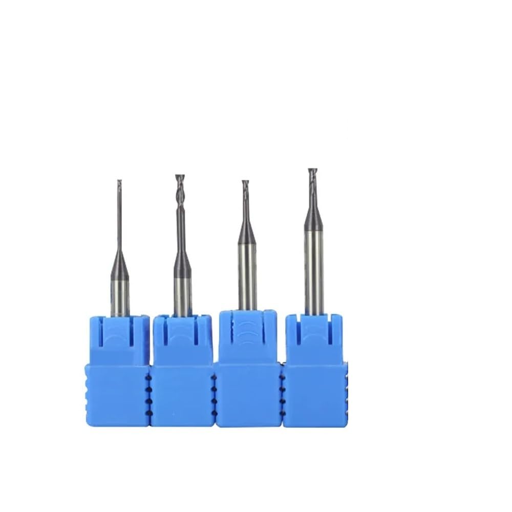 1,5 mm 2 mm tiefer Nutfräser mit langem Hals, flacher Schaftfräser, Vollhartmetall-Fräser for CNC-Maschinenschneider(2mmx20Cx4Dx50L-2F)