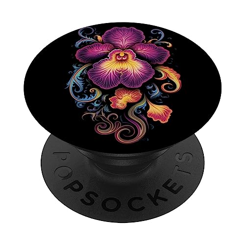 Miltonia Orchids Pansy Orchid Flower Floral Plant Lover PopSockets Swappable