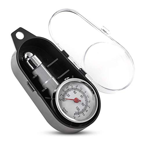 Senmubery Medidor de PresióN de NeumáTicos PequeeOs 10-100PSI, Medidor de Aire de AleacióN de Zinc MecáNico Preciso para Motocicletas, AutomóViles, SUV ATV Cover
