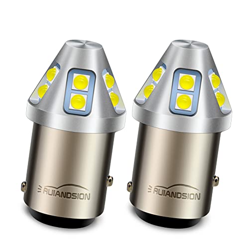 Ruiandsion 2pcs 1157 LED Bulb 6V 12V 24V White Dual Function miniatura 1