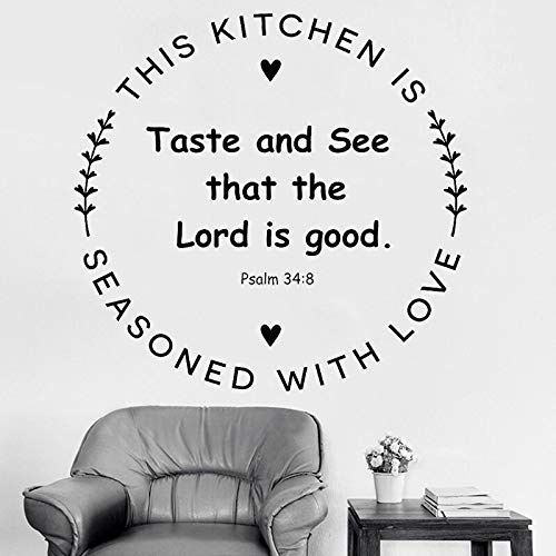 Gadgets Wrap Kitchen Quotes Wall Lettering Decals "This Kitchen is Seasoned with Love", AG20-DRP-862