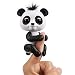 WowWee Fingerlings Glitter Panda -  Drew (White & Black) - Interactive Collectible Baby Pet