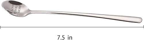 Miniatura 6 de Jowmoy Love You More - Regalos de cumpleaños de aniversario para parejas, regalos de Navidad, cucharas de café personalizadas, 1 unidad, color