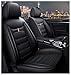 Car Seat Covers Sets Pad dla Kia Ceed Sportage Sorento Rio Optima Cerato K2 K3 K4 K5,Car Seat Cushions Protectors Universal Fit Leather Auto Accessories Front Rear Complete Set,Black