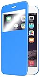 iPhone 6 Plus Case, Pasonomi® [Smart Window View] Apple iPhone 6 Plus Folio Wallet Case - Slim Flip Leather Case For Apple iPhone 6+ iPhone Plus 5.5 Inch Smartphone (Blue)