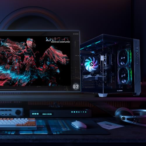 Image of MLOONG Gaming PC Desktop for Gamers & Streamers,AMD Ryzen 5 5500 up to 4.2GHz, GeForce RTX 5060 8GB GDDR6, 1TB NVMe SSD, 16GB DDR4 RAM, 650W 80+ Bronze PSU, Wi-Fi, Windows 11 Home Black