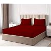 4 PC Cotton Sheets Set, 600 Thread Count 100% Egyptian Cotton, 22 Inch deep Pocket of Fitted Sheet, Long-Staple Combed Cotton Best-Bedding Sheets for Bed, Burgundy Solid, Twin-XL Size.