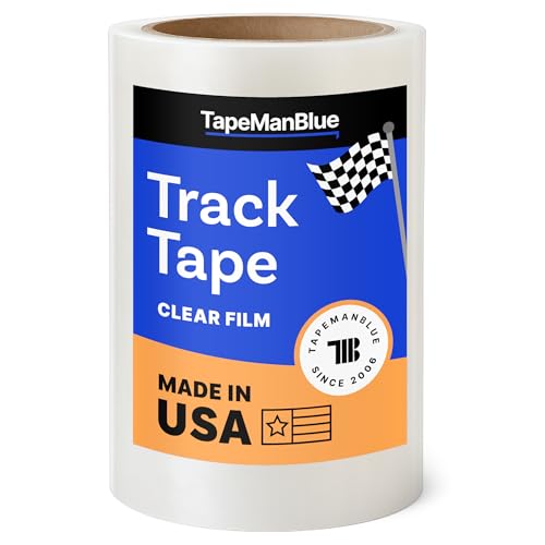 Track Tape for Cars - 6 inch x 1200 Roll Made in USA Temporary Paint Protection Film (PPF) for Road Trips and Car Transport Clear Track Wrap Tape to Shield Vehicles from Rubber Bugs Debris