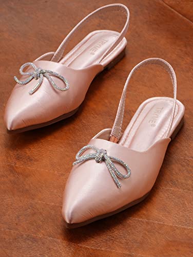 Image of TRYME Trending Stylish Pointed Toe Mules Comfortable Flat Fancy Casual Bellies Mules Sandal for Womens and Girls