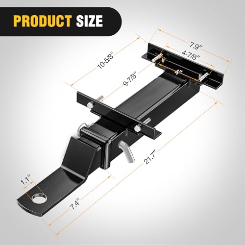 Image of Nilight Universal Golf Cart Trailer Hitch w /2 inch Receiver Rear Seat Rear Hitch Kit Compatible for Footrest Club Car EZGO Yamaha Use on Step on Back