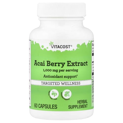 Vitacost Acai Berry Extract -- 1,000 mg per serving - 60 Capsules Vitacost Acai Berry Extract -- 1,000 mg per serving - 60 Capsules