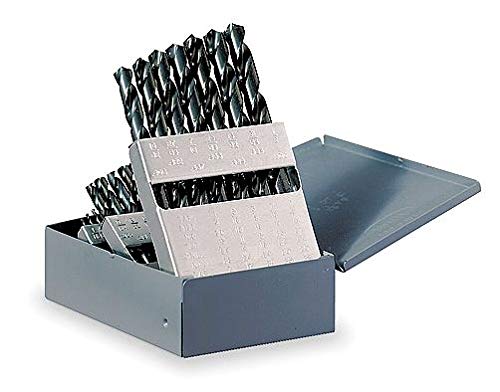 Chicago-Latrobe Jobber Drill Bit Set, High Speed Steel, Metric, 25, Black Oxide Finish, Right Hand - 57725