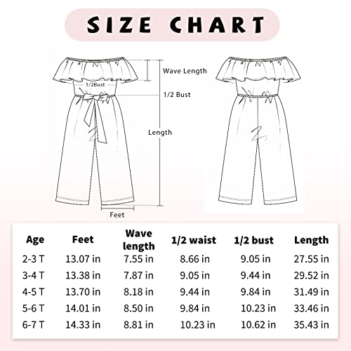 Happyma Girls Off Shoulder Romper Toddler Kids Floral Splicing Jumpsuit Little Girl Summer Pants Hawaii Beach Clothes Outfit （Pink & Floral, 6-7 Years） #TOP5