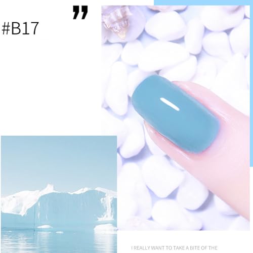 Nail Varnish, Ice Blue Nail Polish, 8ML Gel Nail Polish Quick Drying & Odorless Nail Gel No Need Lamp Non Toxic Odorless Nail Polish for Women and Girls - Image 8