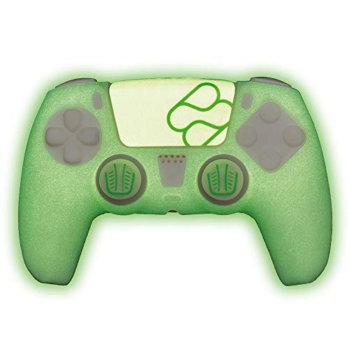 Preisvergleich Produktbild PS5 Silicone Skin + Grips + Touchpad Sticker - Glow In The Dark