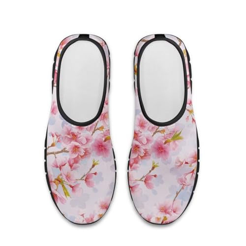 JoyLamoria House Flowers Plant Pattern Shoes for Women Nurse Loafer Orthopedic Slip on Travel