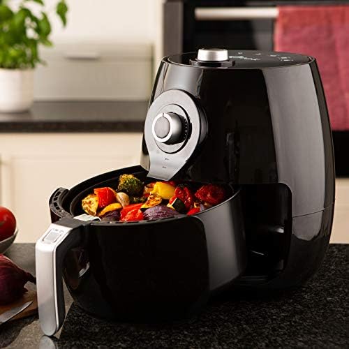 Otek 4.5L Air Fryer | 1450W | Low Fat | Healthier Oil Free Frying | Compact Cooker Oven | Timer | Rapid Heating & Air Flow Circulation | Adjustable Temperature Control | AF351 | Black