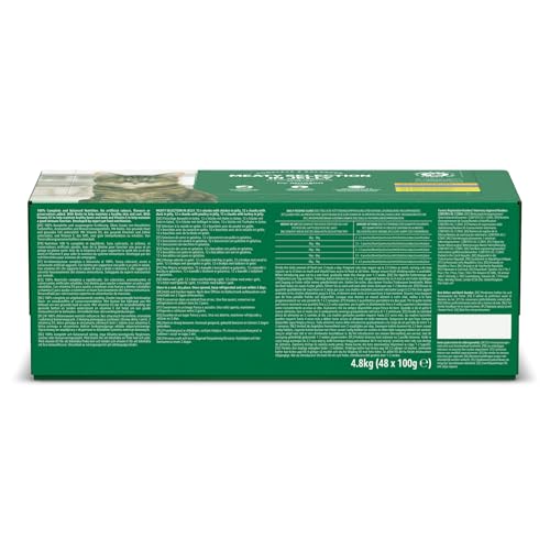 by Amazon Katzenfutter, nass, getreidefreies, für ausgewachsene Katzen, Fleischauswahl in Gelee, 4,8 kg (48 Packungen à 100 g)