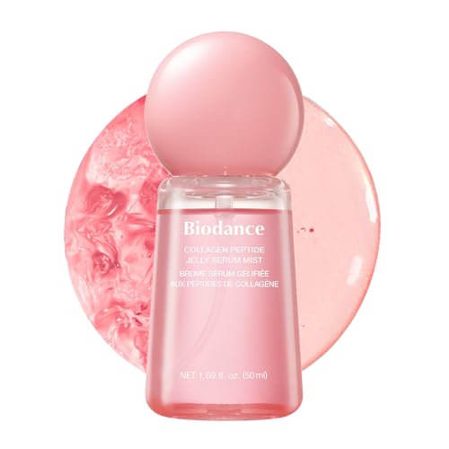 BIODANCE Collagen Peptides Jelly Serum Mist, Hydrating Face Mist, Plumping, Anti-Aging Face Spray, Sprayable Hydrogel, Travel Essentials & Self Care Gifts for Women, Korean Skin Care | 1.69 fl.oz