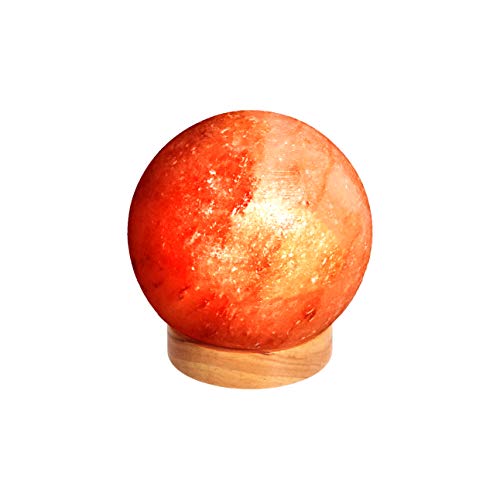 Amazon Basics Natural Himalayan Salt Lamp, Wood Base With Dimmer Switch - Sphere Shape, Crystal Pink #TOP15