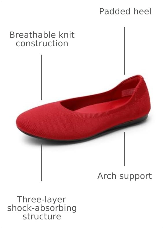Image of DREAM PAIRS Women's Dress Knit Ballet Comfort Flats