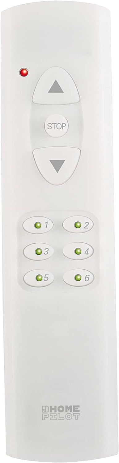 HOMEPILOT - RolloTron pure smart & - Fernbedienung smart 6 Gruppen | Fernbedienung für die einfache Steuerung von bis zu 48 Smart Home Geräten in 6 Gruppen. Geeignet als Lichtschalter
