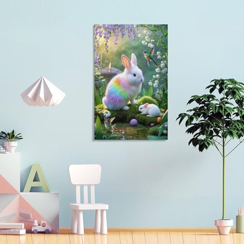 Lapin angora Murale Décoration Toile pour Chambre Cocon - 4