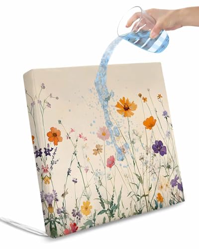 2 Pack Retro Spring Floral Waterproof Cushion Covers with Ties, Outdoor Patio Chaise Lounge Chair Seat Cushion Slip Covers Replacement(Only Cover) Botanical Flowers Summer 24