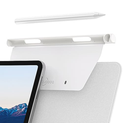 GOOJODOQ Magic Pencil Holder Compatible with Magic Keyboard, Smart Keyboard Folio, Smart Folio Designed for Apple Pencil 2nd Generation-White