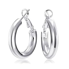 25 Millimeters-White Gold Plated