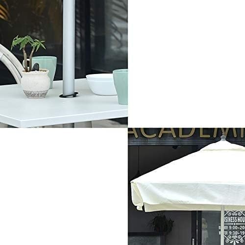 Base de mármol patio rectangular pole de aluminio parasol jardín 5