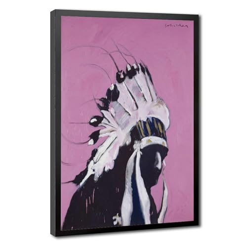 Impression giclée vintage indienne WCYB Fritz Scholder toile expressionniste 30x45 cm