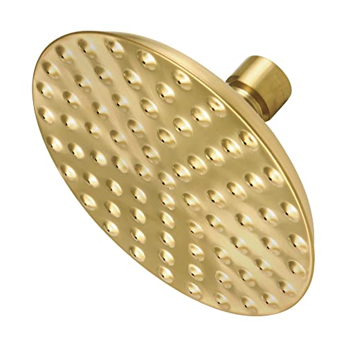 Kingston K135A7 Round Raindrop Brass Shower Head, Brushed Brass