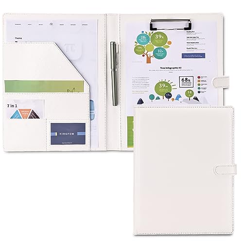 Porte-bloc blanc en similicuir contre feuilles froissées pour bloc-notes
