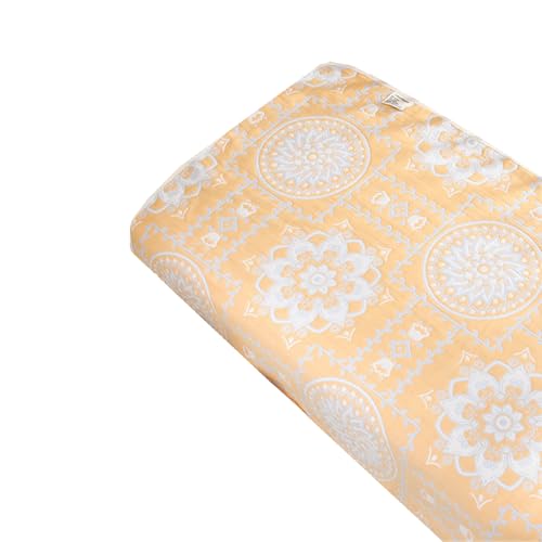 Cómoda sábana de algodón suave y fresca, diseño de 6 capas, fácil de lavar, para recién nacidos y niños pequeños, funda de colchón absorbente para cuna
