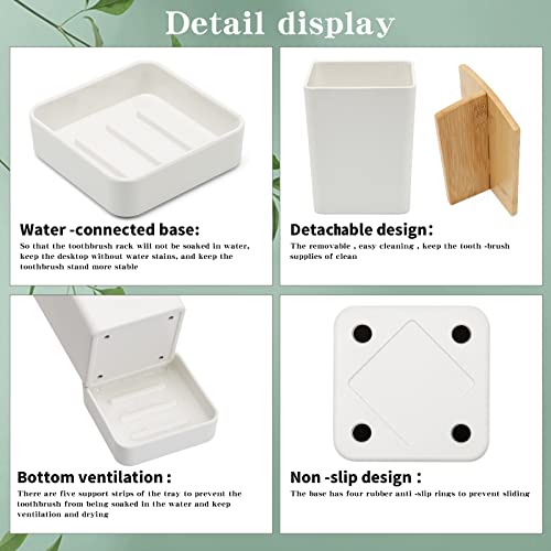 Electric Toothbrush Holders For Bathrooms Organizer Counter Tooth Brushing Storage And Toothpaste Holder Caddy Porta Cepillos De Dientes (Small White) #TOP4