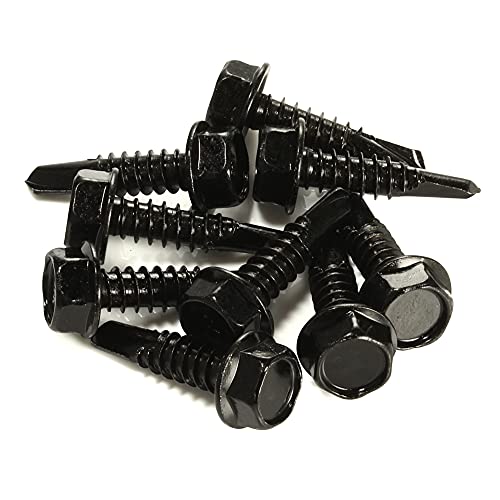 Mellewell ZWZGB-1.10X3/4-100 #10 X 3/4 Inch Hex Washer Head Self Drilling Screws, 410 Stainless Steel Self Tapping Sheet Metal Screws thumb #5