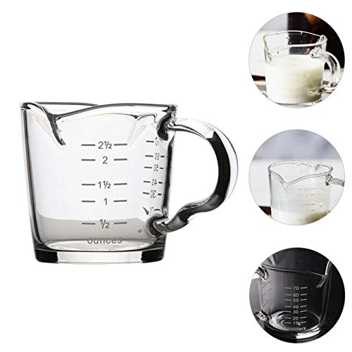 Vaso medidor de vidrio 70 ml con asa miniatura 2