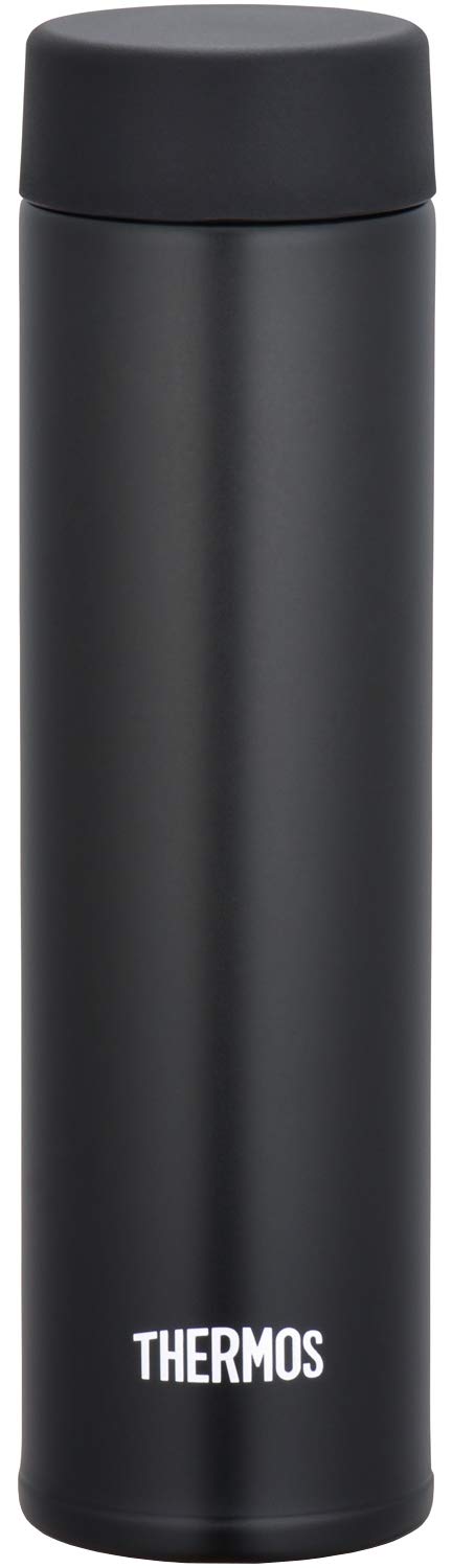 Thermos Water Bottle, Vacuum Insulated Pocket Mug, 6.1 fl oz (180 ml), Black JOJ-180 BK