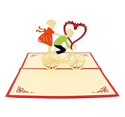 3D Pop Up Greeting Cards For Valentines Cards (Valentine Riding) #TOP4