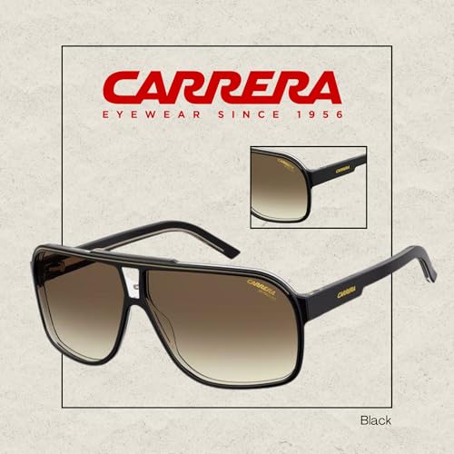 Carrera Grand Prix 2/S 0807/HA 64MM Black/Brown Gradient Rectangular Sunglasses For Men For Women + BUNDLE with Designer iWear Eyewear Kit3