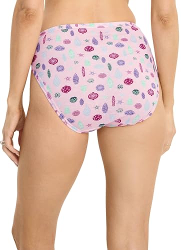 Image of Jockey Women's Underwear Plus Size Elance French Cut - 3 Pack, Fab Fuchsia /Pink Pearl Doodle Ornaments /Dreamy Blue, 8