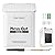 Magnetic Lint Bin for Laundry Room – Metal Hanging Lint Box with Lid & Cleaning Brush, Space-Saving Dryer & Washer Garbage Can, Modern Laundry Storage & Décor, White Lint Holder for Small Items