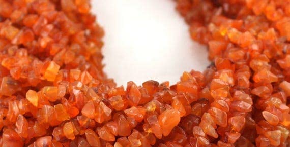 Carnelian chips naturelles pour création bijoux écoresponsables de luxe