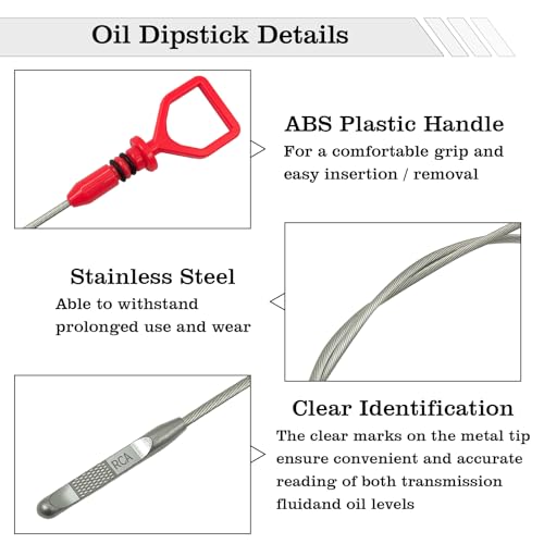 Image of 15650RCAA02 Engine Oil Dipstick Indicator, Compatible with Honda Accord Crosstour Odyssey Pilot Ridgeline Acura RDX MDX RL TL TSX ZDX Engine Oil Fluid Level Dip Stick Replace 917387