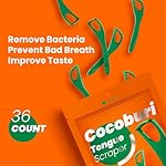 Tongue Scraper Disposable Tongue Scraper for Adults Disposable Tongue Scraper with Dental Picks Best Disposable Plastic Tongue Cleaner BPA Free Oral Care Hygiene Essential Kit 36 Counts - Image 4