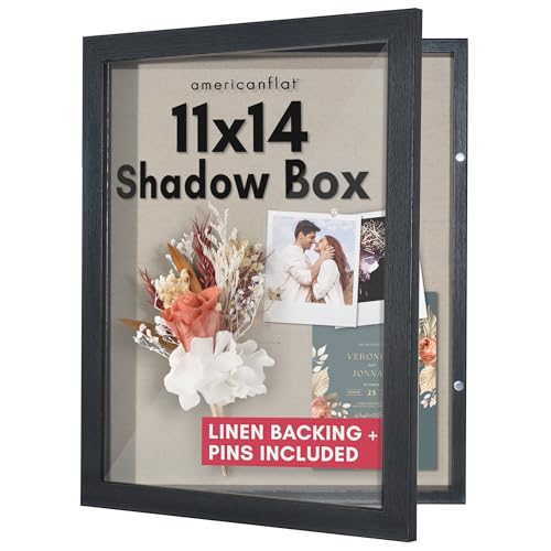 Americanflat 11x14 Shadow Box Frame with Glass