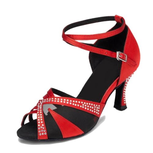 Modern Jazz femme rouge avec talon 7.5cm pointure 34 danse de salon et jazz