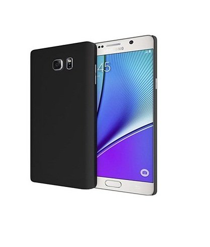 Case Creation Rubberised Matte Hard Case Cover for Samsung Galaxy Note5/Galaxy Note 5/Samsung Galaxy Note5 Duos N920G Color - Pitch Black